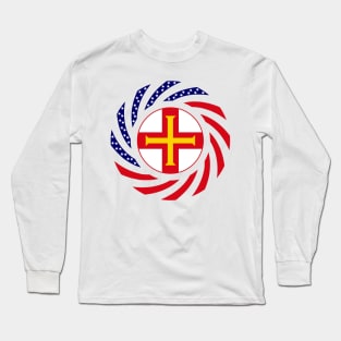 Guernsey American Multinational Patriot Flag Series Long Sleeve T-Shirt